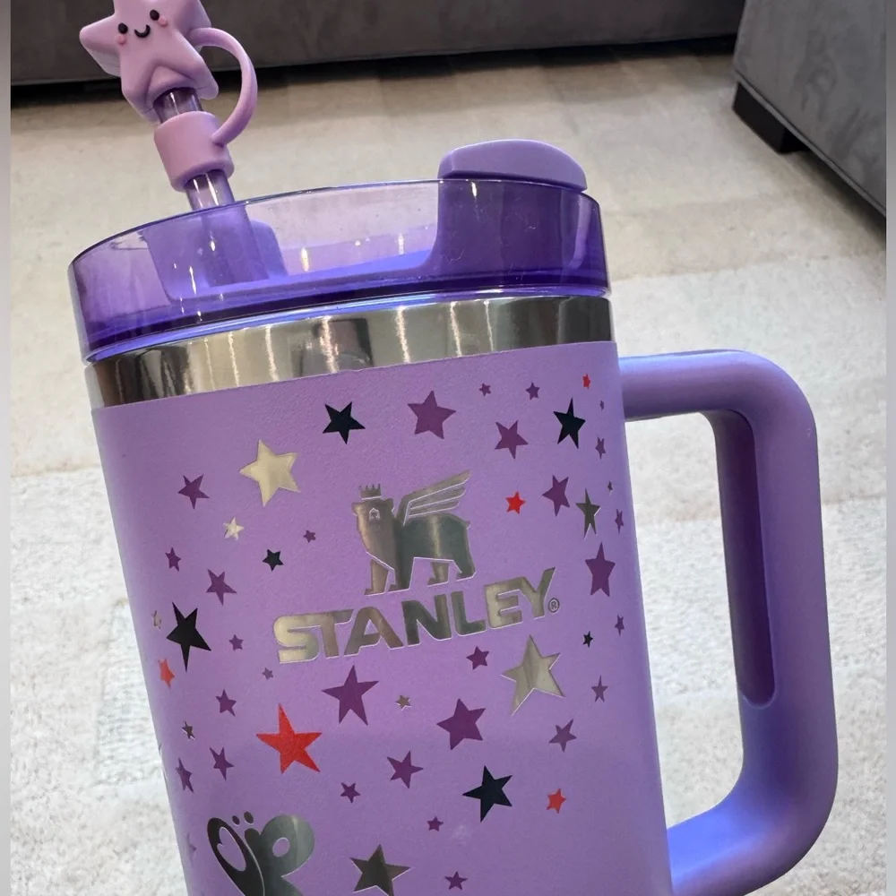 Stanley Lavender Travel Tumbler with Gold Stars - Picture 9 of 12
